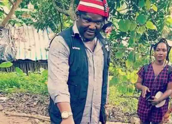 Nollywood Actor, Ugezu, Pictured Cutting His Birthday Yam, Yesterday
